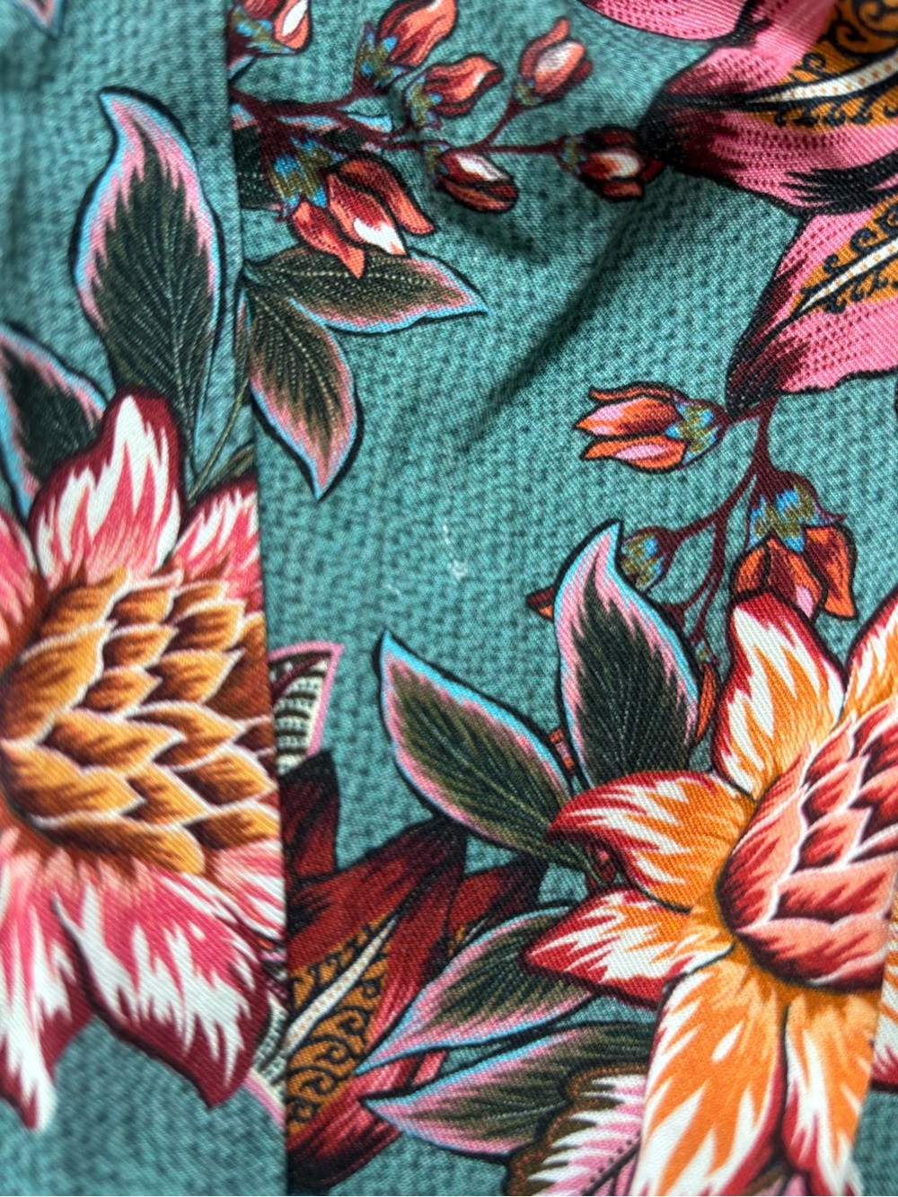 Farm Rio for Anthropologie Floral Peasant Blouse Size Large - Picture 12 of 12